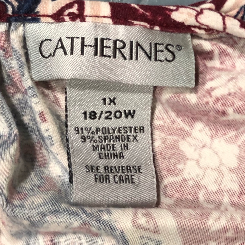 Catherine’s 1X Tunic Flowing Pullover 3/4 Sleeve - Picture 6 of 8